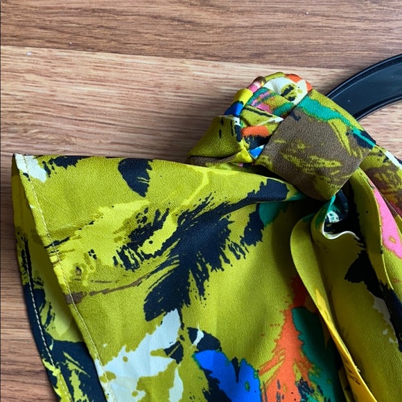 MM Couture yellow abstract dress, M - Picture 8 of 10